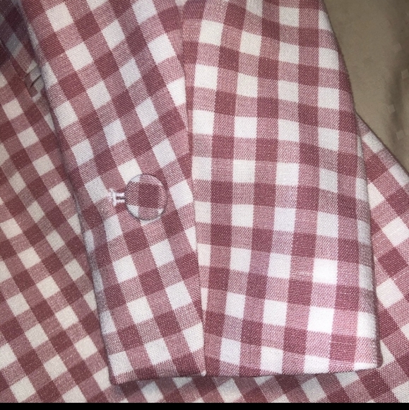*Final Price* NWT Zara Pink White Checkered Blazer - Picture 9 of 11